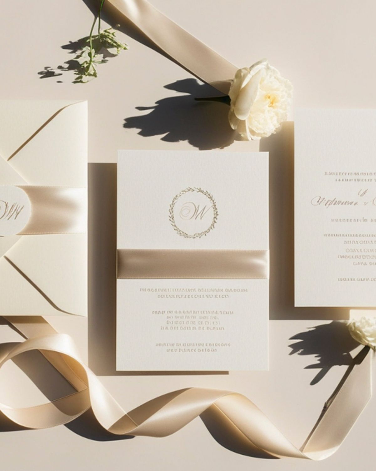 A PoshPixels invitation suite, beautifully composed